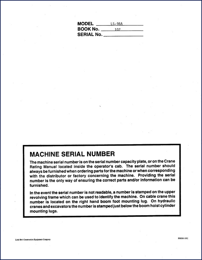 link, link-belt manual