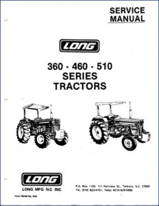 long agribusiness 360, 460, 510 1983 service manual, long agribusiness service manual, long agribusiness agribusiness