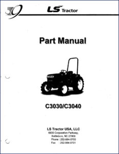 ls tractor c3030, c3040 parts catalog, ls tractor parts catalog, ls tractor tractor