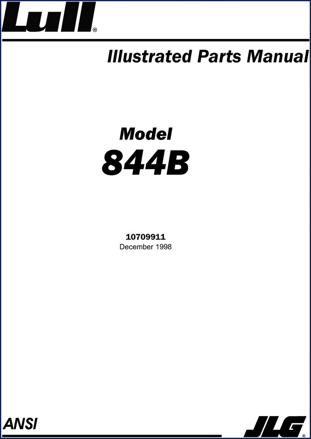 lull 844b 1998 parts catalog, lull parts catalog, lull 844b