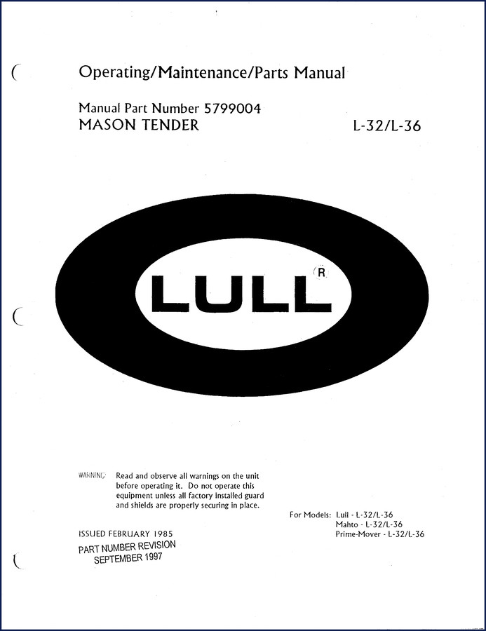 lull l, lull manual