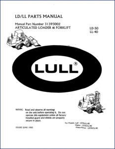 lull ld50, ll40 1985 parts catalog, lull parts catalog, lull ld50,