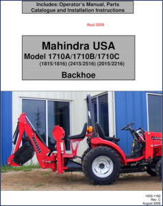 mahindra 1710a 1710b 1710c 2009 operators manual, mahindra manual, mahindra 1710a