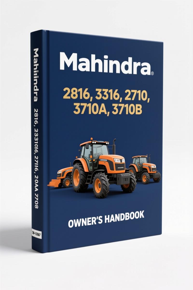 mahindra 2816, 3316, 2710, 3710a, 3710b 2008 operator's, mahindra manual, mahindra 2816,