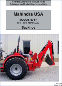mahindra 3016, 3616, 3715 2010 operators manual, mahindra manual, mahindra 3016,