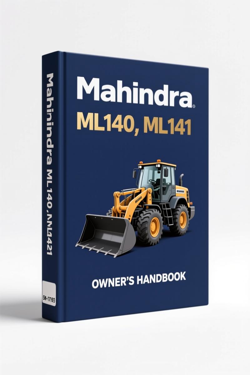 Mahindra ML140 ML141 10 Series Loader Operators Manual cover page