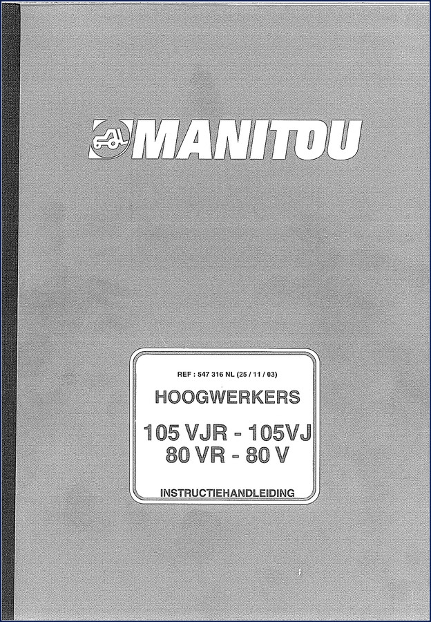 manitou 105 vjr, 105vj, 80 vr, 80 v, manitou manual, manitou 105