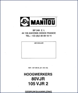 manitou 105 vjr 2, 80vjr 2002 user manual, manitou manual, manitou 105