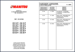 manitou cg 18 p, cd 20 p, cg, manitou parts catalog, manitou cg