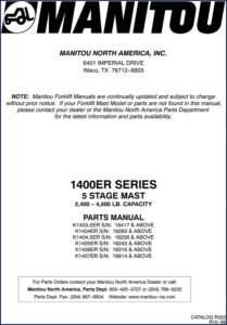 manitou 1400er series parts catalog, manitou parts catalog, manitou 1400er