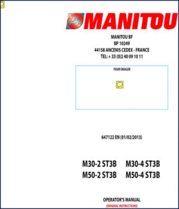 manitou m30, manitou manual