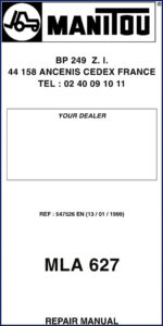 manitou mla 627 1999 repair manual, manitou repair manual, manitou mla