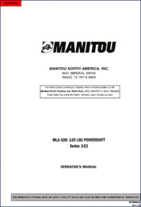 manitou mla 628 operators manual, manitou manual, manitou mla