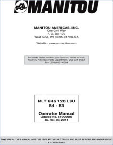 manitou mlt 845 120 lsu 2011 operators manual, manitou manual, manitou mlt