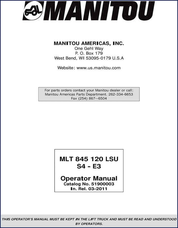 manitou mlt 845 120 lsu 2011 operators manual, manitou manual, manitou mlt