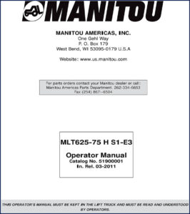 manitou mlt625, manitou manual