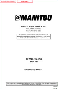 manitou mlt741, manitou manual