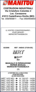 manitou mrt 1432 ms, mrt 1542 ms, mrt, manitou repair manual, manitou mrt
