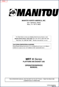 manitou mrt m series operators manual, manitou manual, manitou mrt