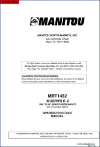 manitou mrt1432 operators manual, manitou manual, manitou mrt1432