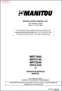 manitou mrt1850, mrt2150, mrt2540 operators manual, manitou manual, manitou mrt1850,