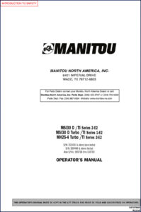 manitou msi30 d /ti series 2, manitou manual, manitou msi30