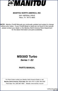manitou msi30d 2007 parts catalog, manitou parts catalog, manitou msi30d