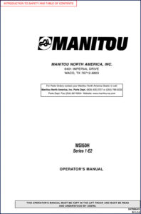 manitou msi50h operators manual, manitou manual, manitou msi50h