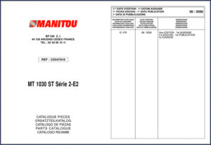 manitou mt 1030 2006 parts catalog, manitou parts catalog, manitou mt