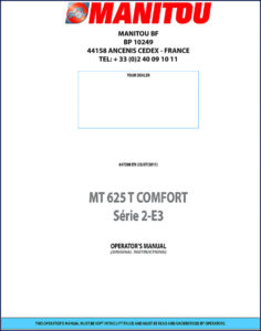 manitou mt 625 t comfort 2011 operators manual, manitou manual, manitou mt