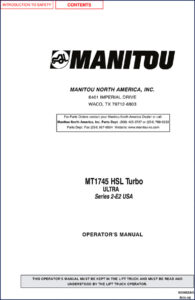 manitou mt1745 hsl turbo ultra operators manual, manitou manual, manitou mt1745