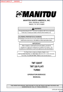 manitou tmt 320 2010 operators manual, manitou manual, manitou tmt