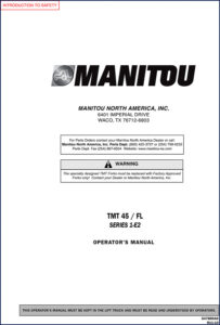 manitou tmt 45, fl operators manual, manitou manual, manitou tmt