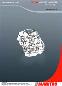 manitout 4tne92, 4tne98 2011 repair manual, manitout repair manual, manitout 4tne92,