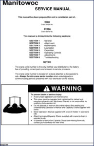 manitowoc 2000 service manual, manitowoc service manual, manitowoc 2000