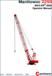 manitowoc 2250, max, manitowoc manual, manitowoc 2250,