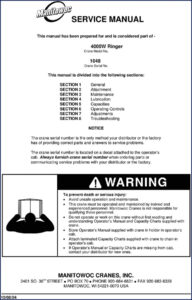 manitowoc cranes 4000w ringer 1997 service manual, manitowoc cranes service manual, manitowoc cranes cranes