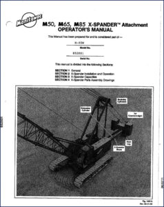 manitowoc m50 m65 m85 1992 operators manual, manitowoc manual, manitowoc m50