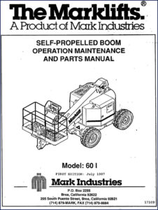 mark 60 1987 operators manual, mark manual, mark 60