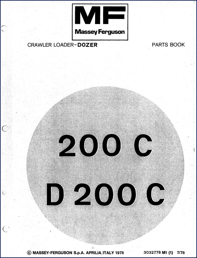 massey ferguson 200 c, d 200 c 1978, massey ferguson parts catalog, massey ferguson ferguson