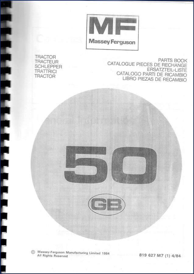 massey ferguson 50 1984 parts catalog, massey ferguson parts catalog, massey ferguson ferguson
