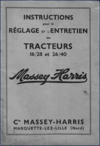 massey harris 16/28 26/40 technical manual, massey harris manual, massey harris harris