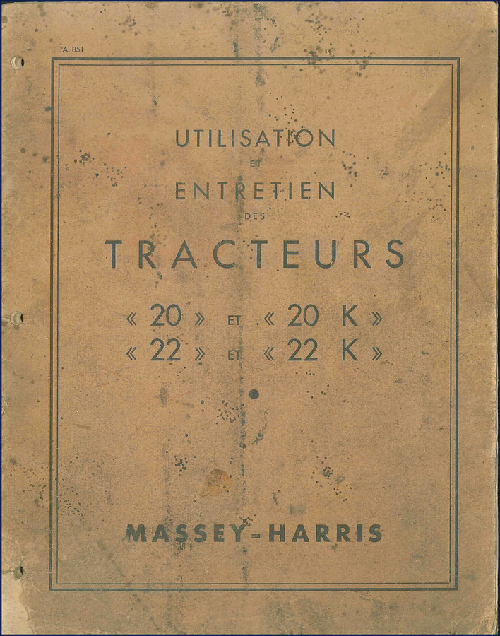 massey, massey-harris manual