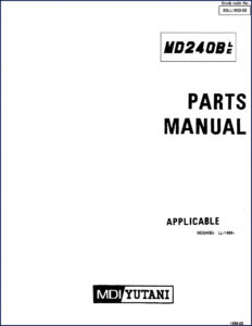 mdi yutani md240b 1989 parts catalog, mdi yutani parts catalog, mdi yutani yutani