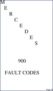mercedes 900 diagnostics manual, mercedes manual, mercedes 900