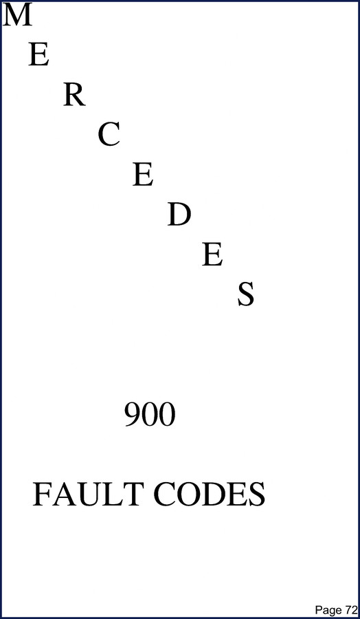 mercedes 900 diagnostics manual, mercedes manual, mercedes 900