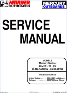 mercury 20 jet, 20, 25, 25 marathon, 25, mercury service manual, mercury 20