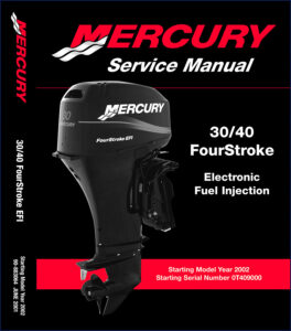 mercury 30 fourstroke, 40 fourstroke 2001 service manual, mercury service manual, mercury 30