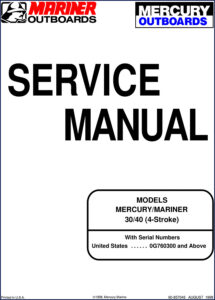 mercury 30, 40 1998 service manual, mercury service manual, mercury 30,