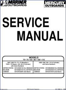 mercury 70, 75, 90, 100, 115 1995 service, mercury service manual, mercury 70,